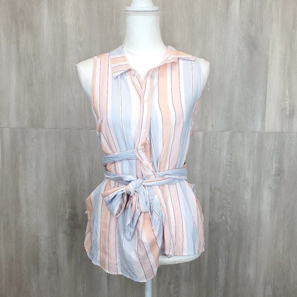 Free People Mackenzie Wrap Top in Ivory Combo - Picture 5 of 11